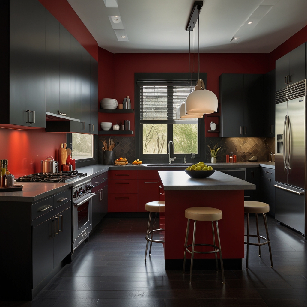 Pairing Black Cabinets with Red Walls A Design Harmony