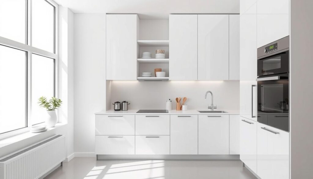 compact white kitchen