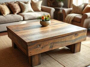 Rustic Reclaimed Wood Coffee Table for Your Home