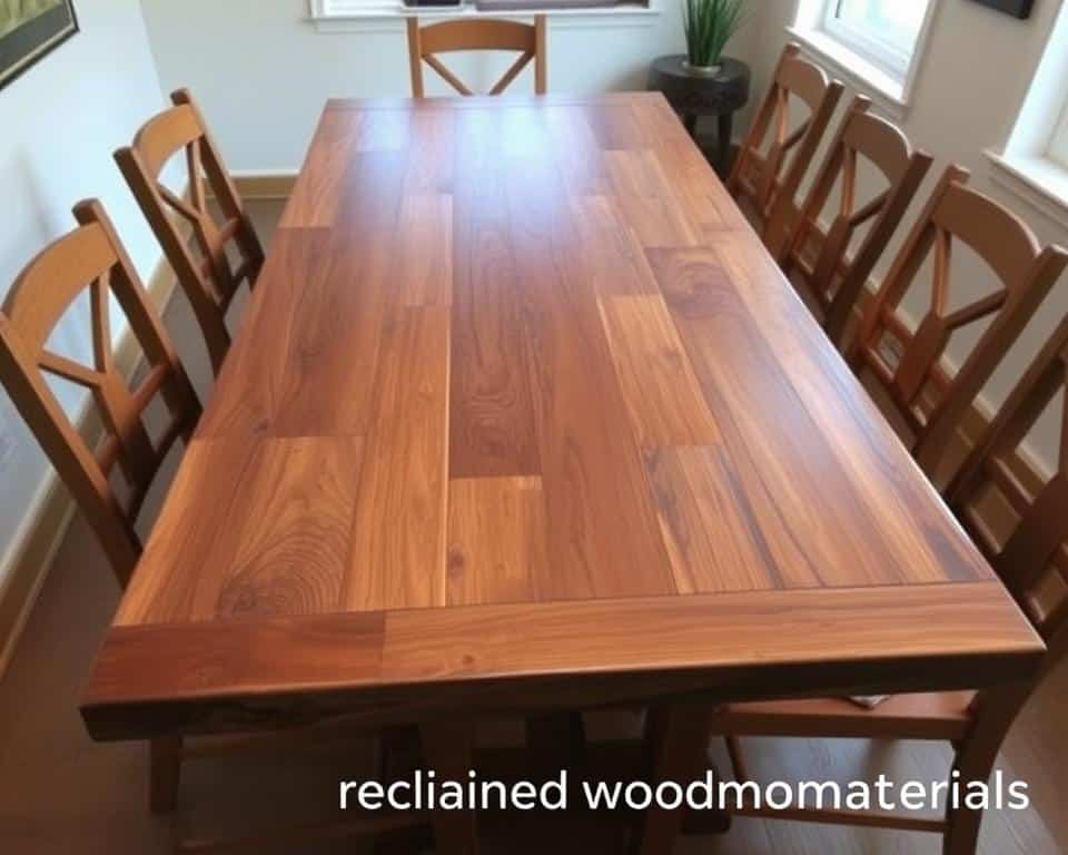 reclaimed wood dining room table