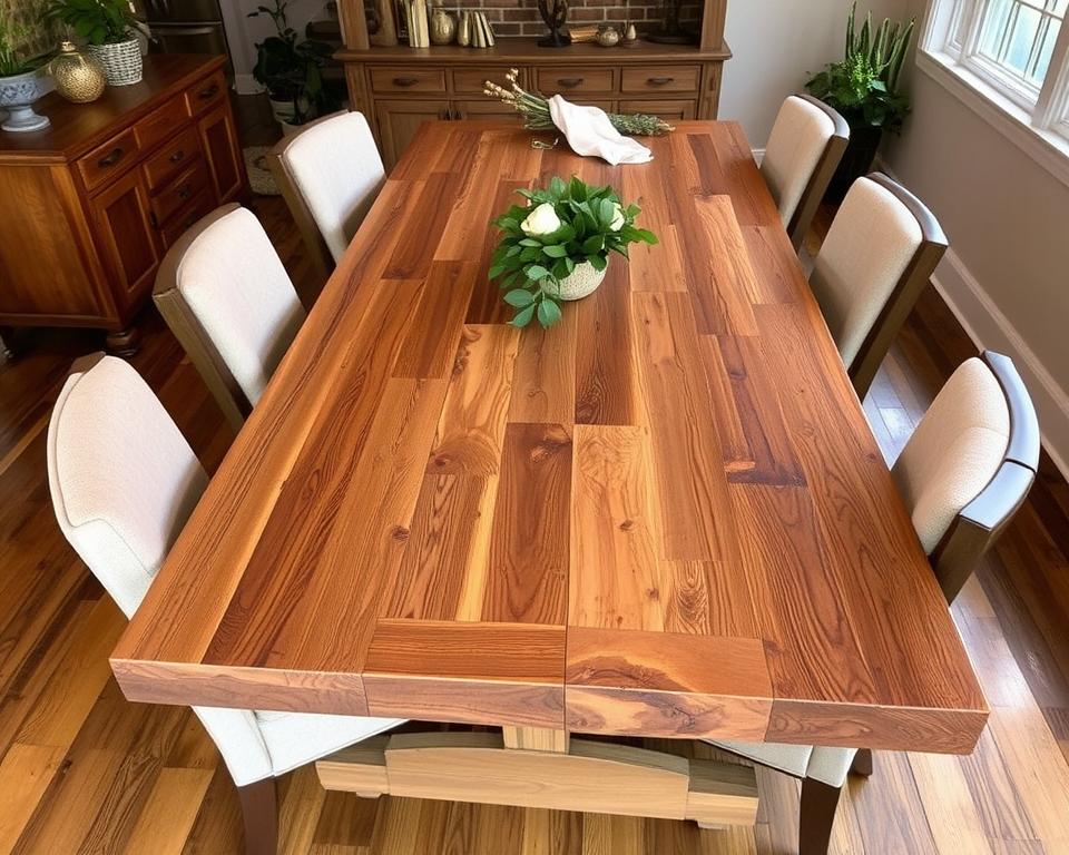 reclaimed wood dining room table