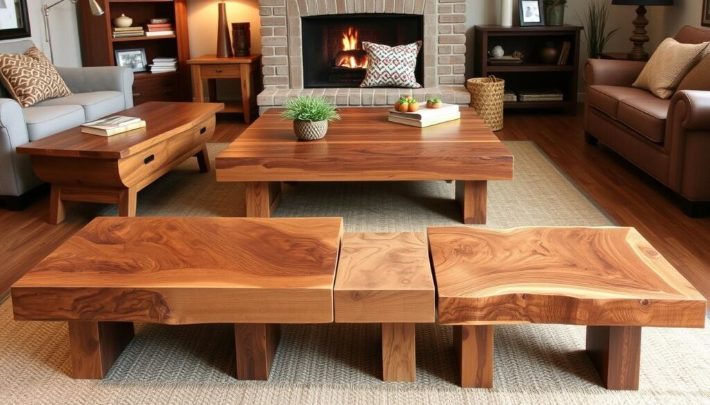 rustic wood tables